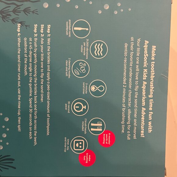 Electric Toothbrush for kids with Starfish Base (AzquaSonic) (NEW) (h/x) - Picture 11 of 16